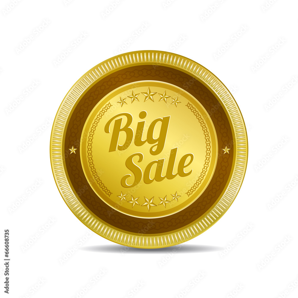 Big Sale Glossy Shiny Circular Vector Button
