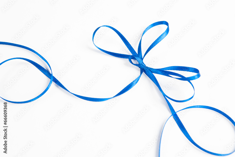 waved blue ribbon isolated on white background waved blue ribbon isolated on white background