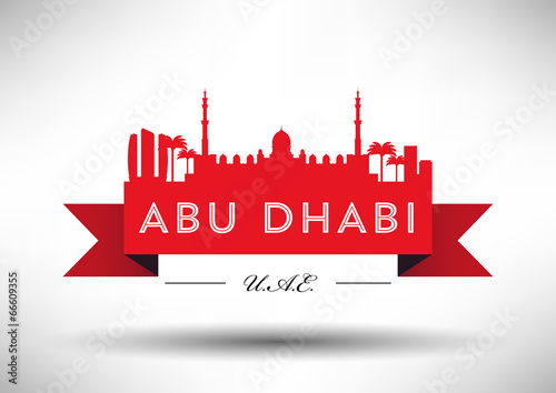 City of Abu Dhabi Typographic Skyline Design