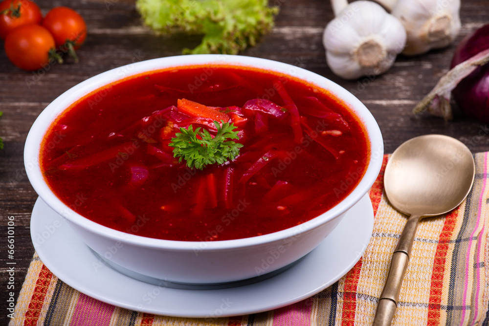 Ukrainian and russian national red borsch Ukrainian and russian national red borsch