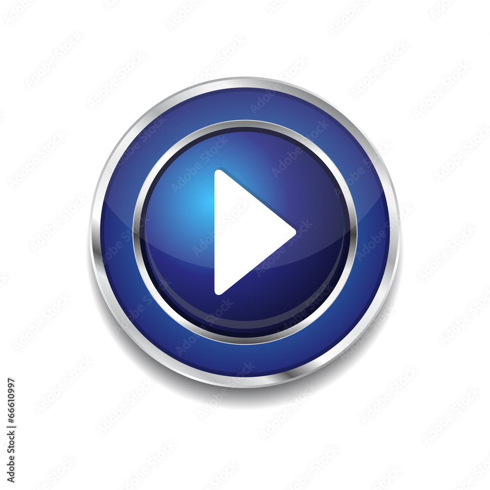 Play Circular Vector Blue Web Icon Button Play Circular Vector Blue Web Icon Button