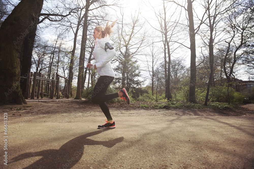 Female athlete training outdoor Female athlete training outdoor