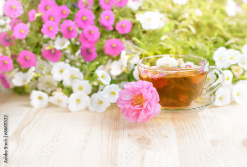 Closeup cup of tea.