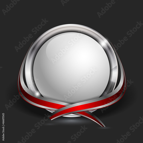 abstract vector ball with metallic border