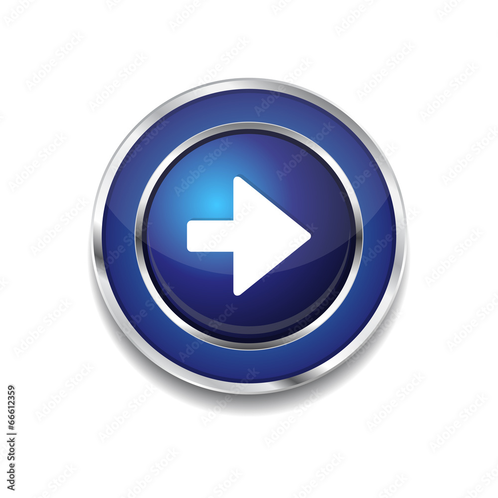 Right Key Circular Vector Blue Web Icon Button Right Key Circular Vector Blue Web Icon Button