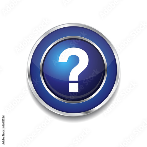 Help Circular Vector Blue Web Icon Button