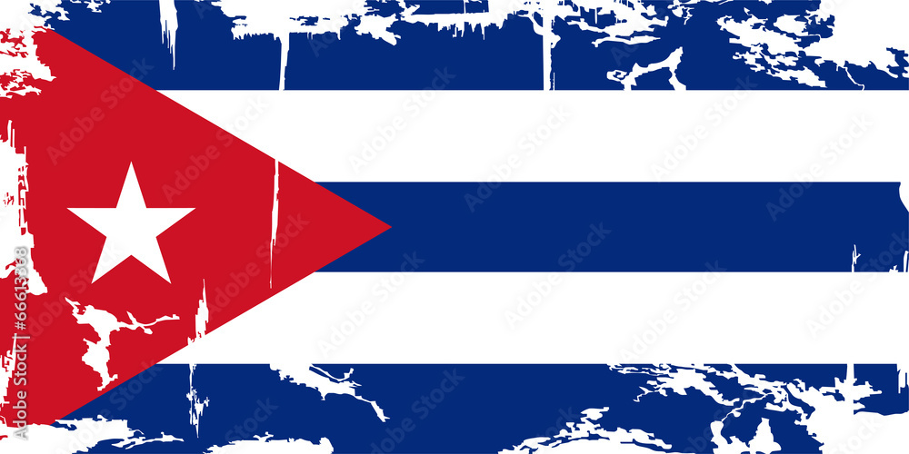 Cuban grunge flag. Vector illustration Cuban grunge flag. Vector illustration