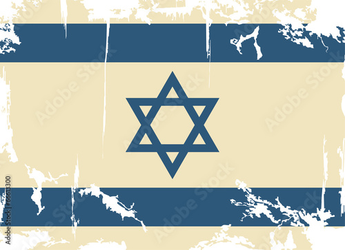 Israeli grunge flag. Vector illustration