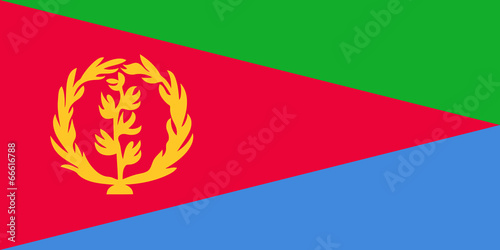 High detailed flag of Eritrea