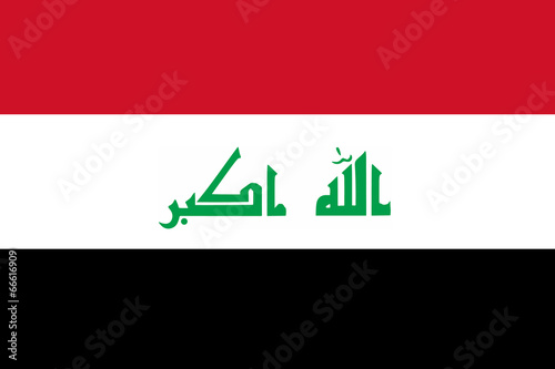 High detailed flag of Iraq photo