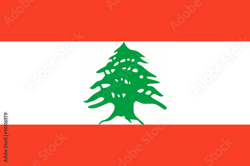 High detailed flag of Lebanon