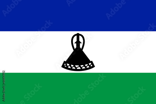 High detailed flag of Lesotho photo