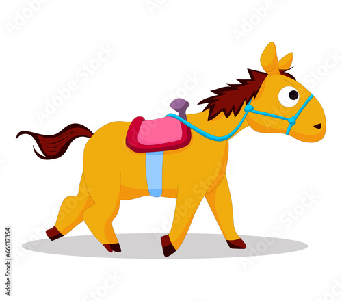 Cute baby horse cartoon
