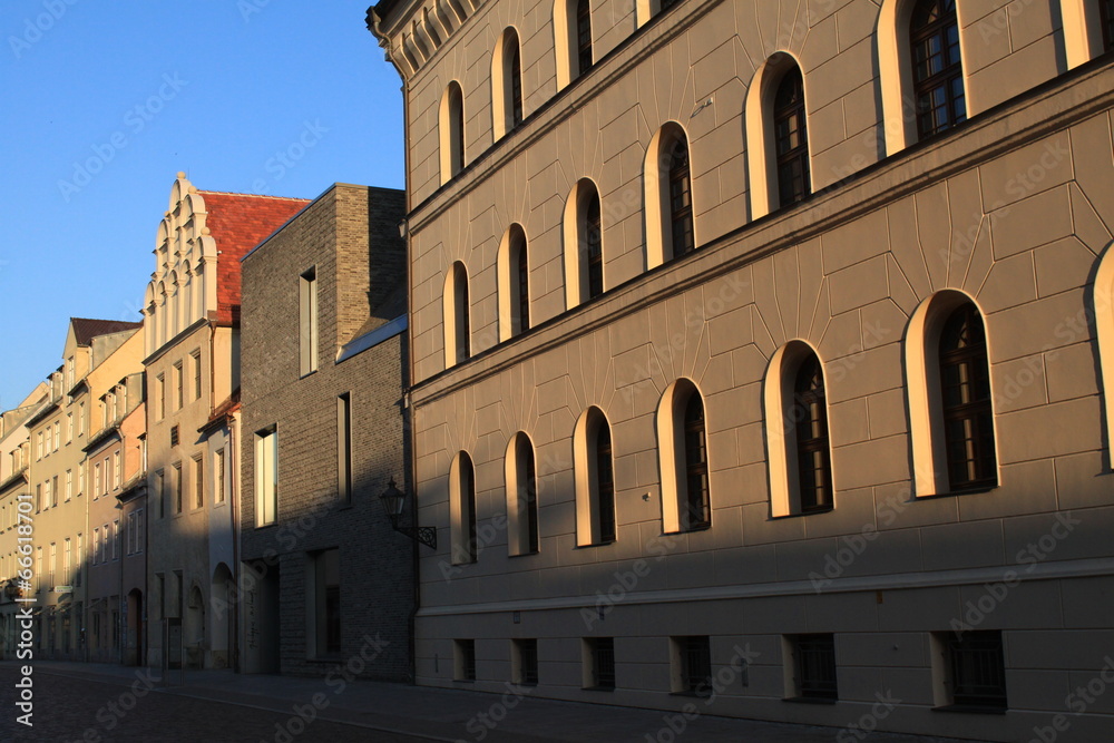 Fototapeta premium Collegienstraße am Melanchtonhaus in Wittenberg