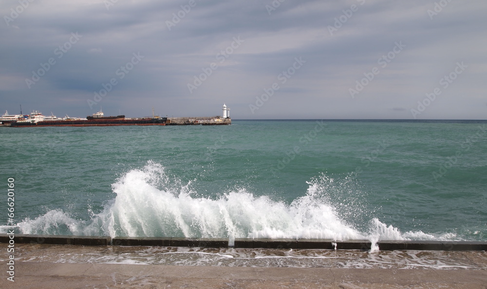 Lighthouse in Yalta, Ukraine, Crimea. Lighthouse in Yalta, Ukraine, Crimea.