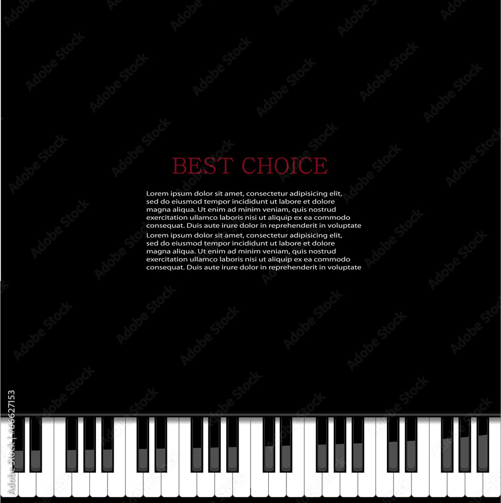 Fototapeta premium Vector modern piano background.