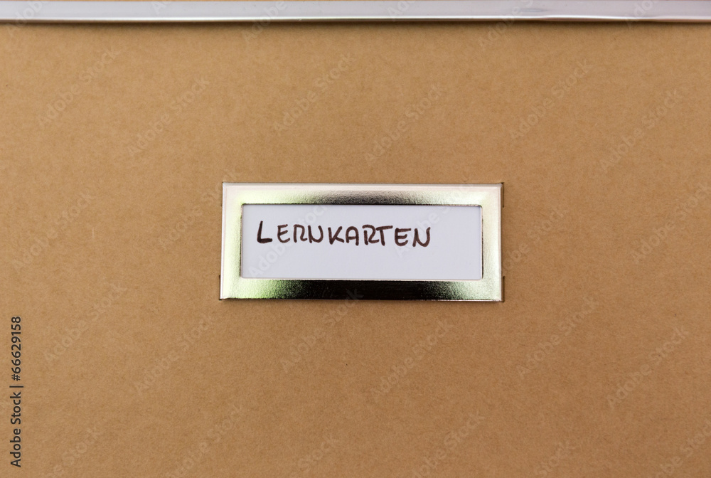 Obraz premium Karteikarten