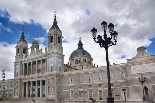  Cathedral Santa Maria la Real de La Almudena in Madrid, Spain.