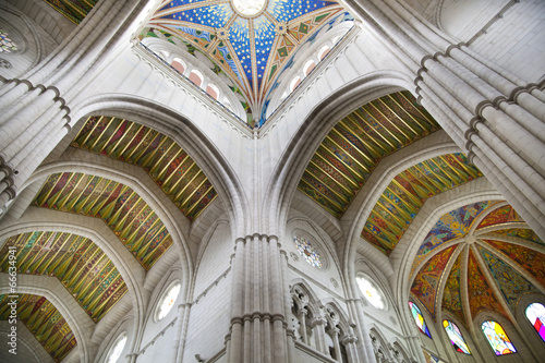Cathedral Santa Maria la Real de La Almudena in Madrid, Spain.