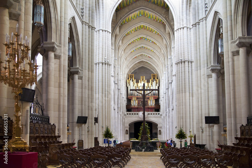 Cathedral Santa Maria la Real de La Almudena in Madrid, Spain.