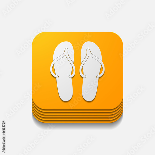square button: slippers