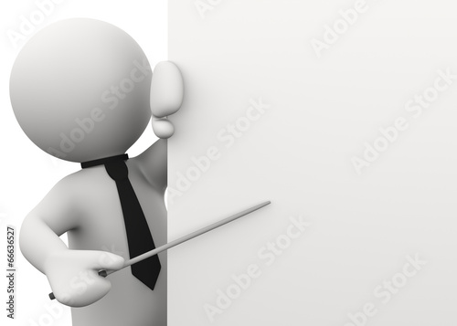 Wallpaper Mural omino bianco che indica sul cartello Torontodigital.ca