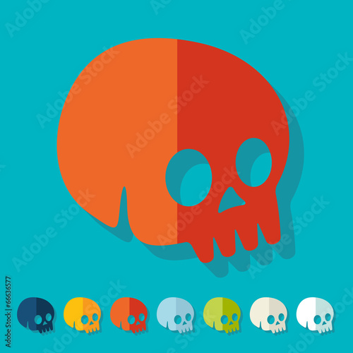 Flat design: skull