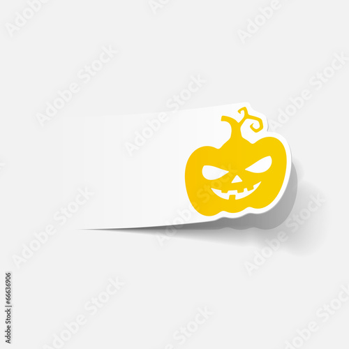 realistic design element: pumpkin