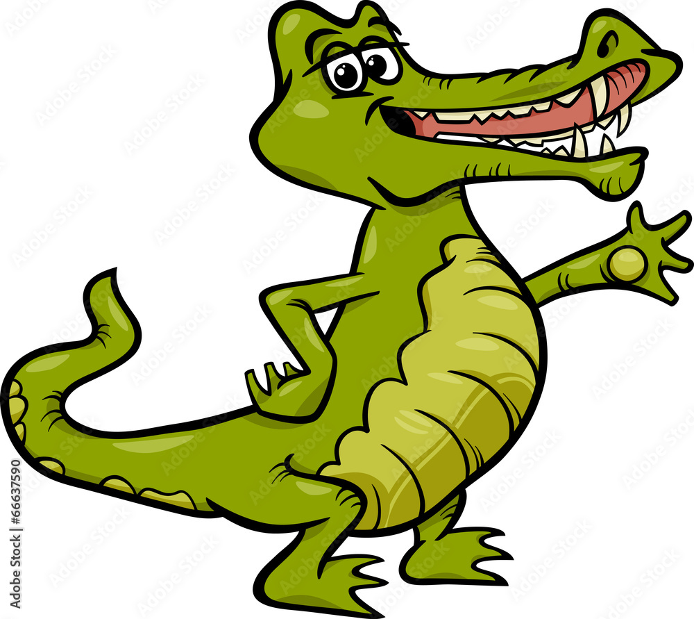 Naklejka premium crocodile animal cartoon illustration