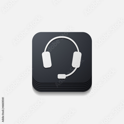 square button: headphones