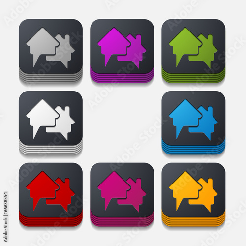 square button: house