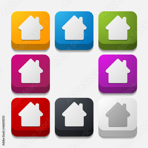 square button: house