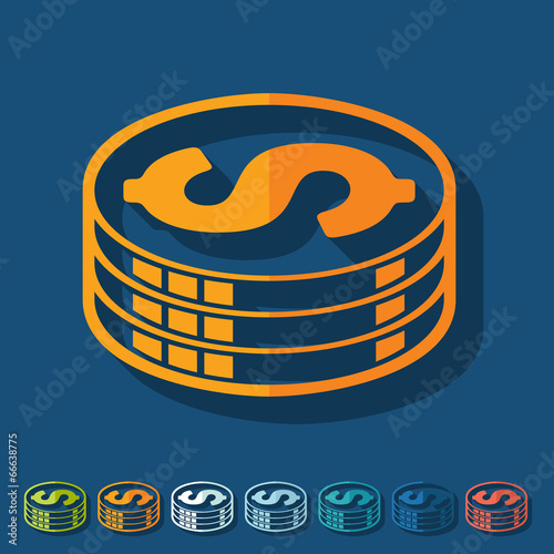 Flat design: money