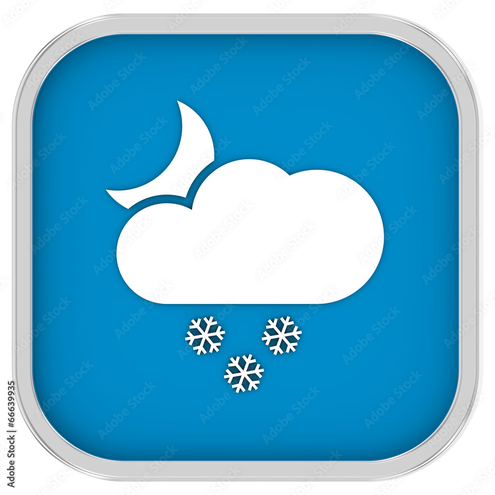 Partly to mainly cloudy with small amount of snow at night sign Partly to mainly cloudy with small amount of snow at night sign