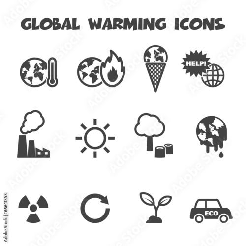 global warming icons