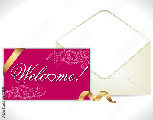 welcome lettering - vector eps10
