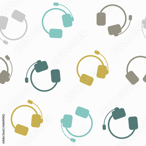 seamless background: headphones
