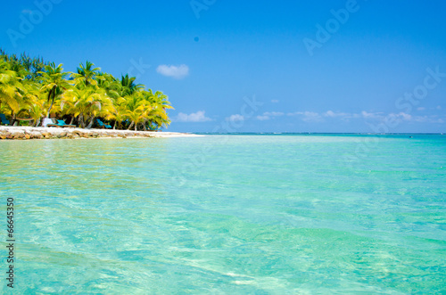 Fototapeta Naklejka Na Ścianę i Meble -  Paradise Beach on beautiful island South Water Caye - Belize