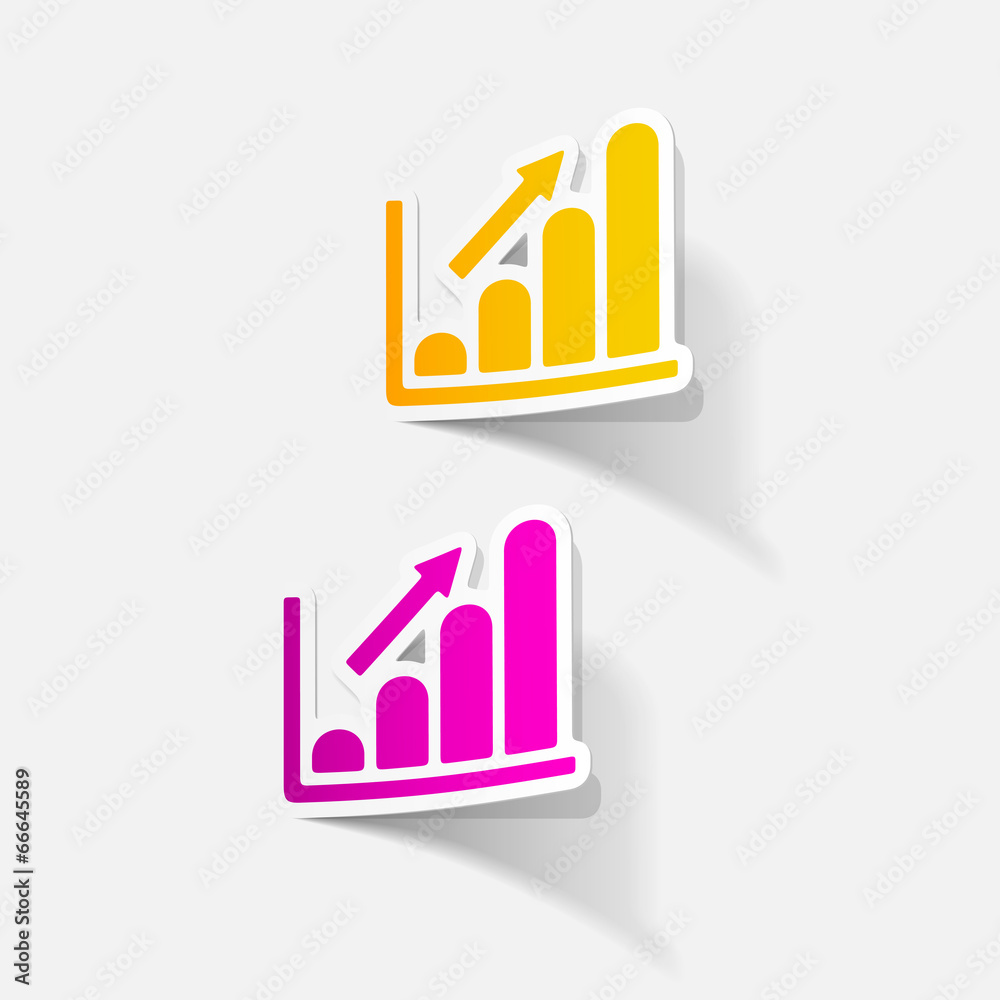 realistic design element: chart realistic design element: chart