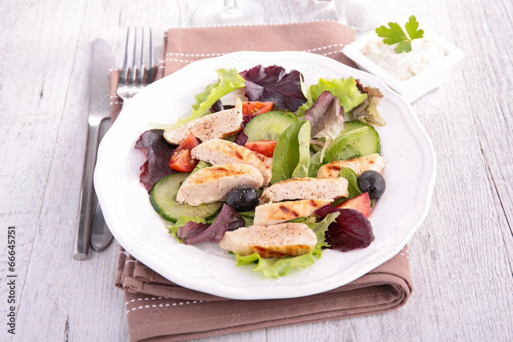 salad with chicken salad with chicken
