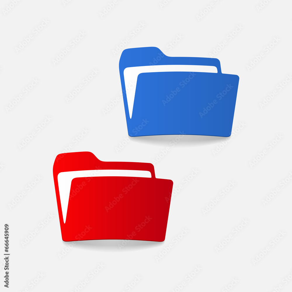 realistic design element: folder realistic design element: folder