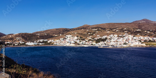 Batsi village in Andros island, Greece