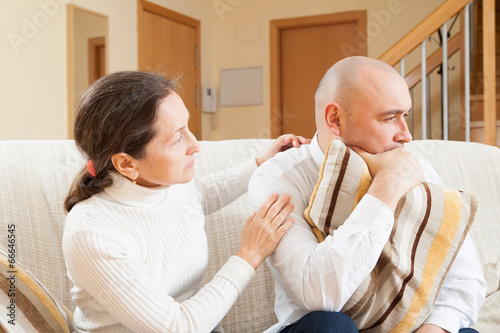 couple having quarrel at home