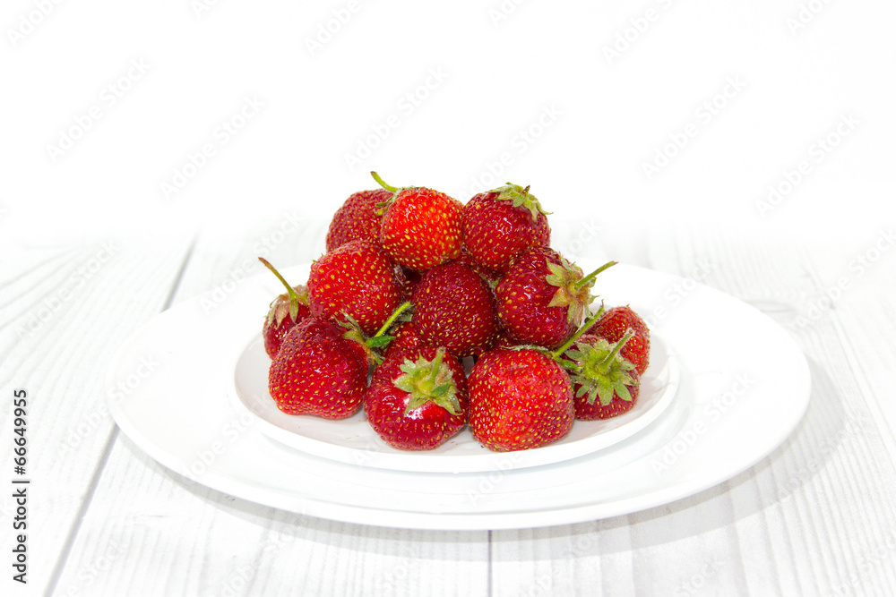 Strawberry in white plate Strawberry in white plate