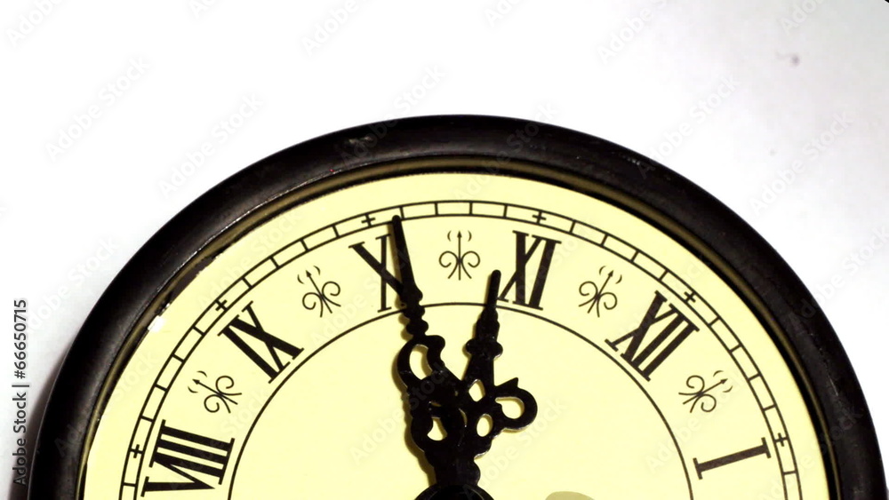 Timelapse of analog clock measuring time