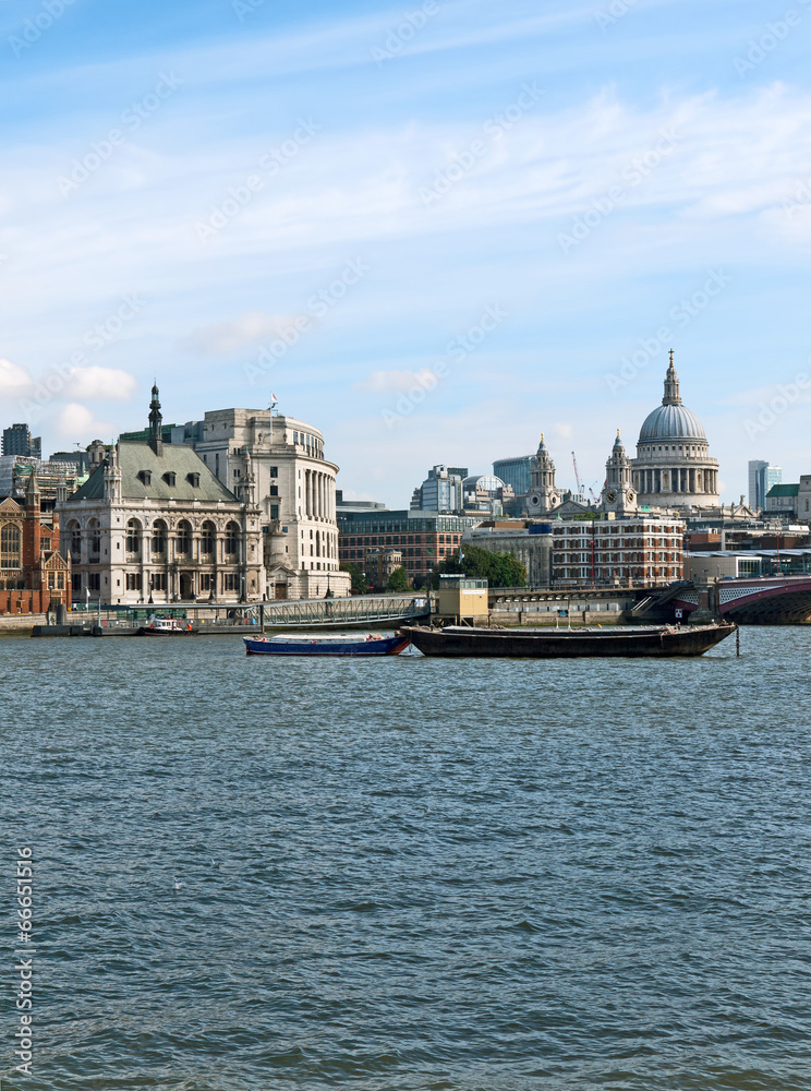 London view with St. Paul's cathedral