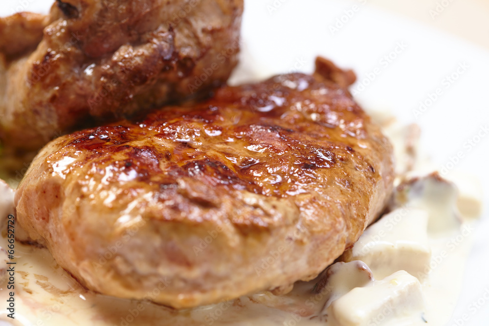 steak with sauce