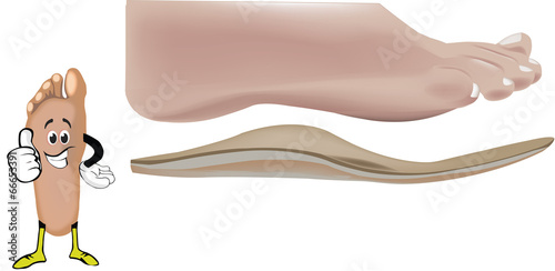 piede  con soletta plantare
