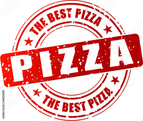 Vector pizza stamp