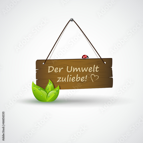 holzschild umwelt hängend